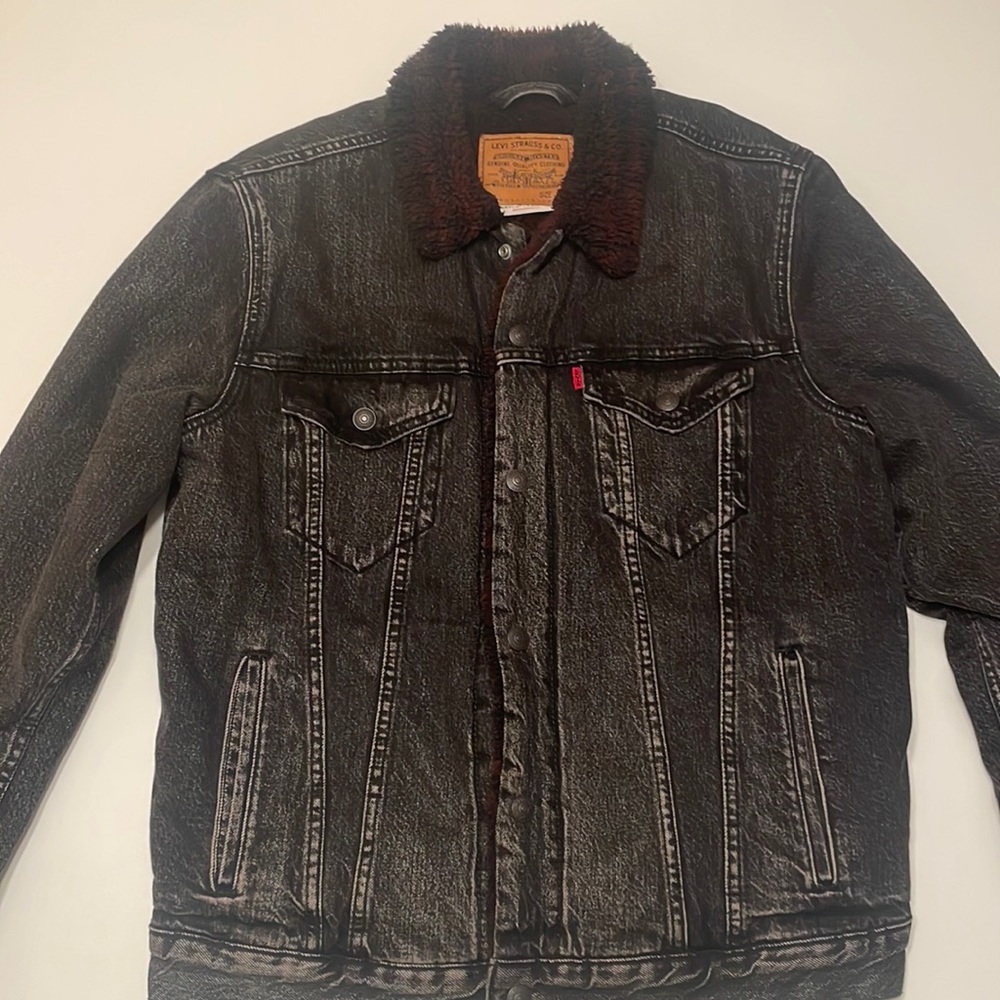 Levi's Fresh Leaves Justin Timberlake Men’s Denim Sherpa Trucker Jacket.